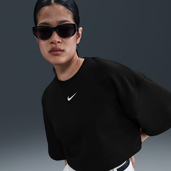 NIKE - NIKE ナイキ レディーストレーナー 黒 M スウッシュ アウトドア スポーツ ナイキ レディース スウェット トレーナー ウィメンズ NSW